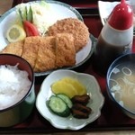 Sagano - トンカツとメンチカツ定食650円