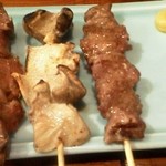 Yakitori Yamachou - かしら（９０円）、がつ（９０円）、はつ（９０円）