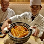 銀座 しのはら - 松葉蟹の土鍋ごはん