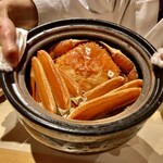 銀座 しのはら - 松葉蟹の土鍋ごはん
