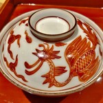 銀座 しのはら - 伊勢海老と蛤のお椀 チリ酢