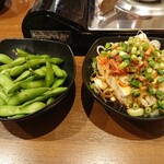 gansotaiwammotsunabejin - 枝豆とキムチ奴