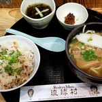 琉球村 - ミニソーキそば定食(850円)
