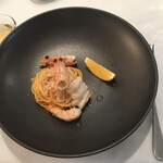 クッチーナ イタリアーナ ガッルーラ - 天使の海老とミル貝のタリオリーニです