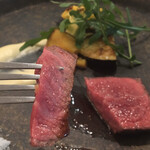 クッチーナ イタリアーナ ガッルーラ - 赤身のお肉の中ははまだ赤いですが、生ではありません