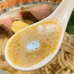 麺創 なな家 - ・猪とエビらー油のお正月坦々麺 980円
      ・肉増し 350円