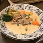 大しま - 野菜とカルビのガーリックチーズ