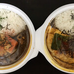 カレーライス Cari－Rio - スパイスチキンカレー、ベーコンチーズオムレツカレー