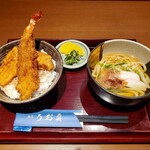 Kaishoku Uosada - 平日限定！ミニミニセット！麺とどんぶりのコンビセットです！