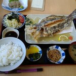 おさかな倶楽部 - 平目唐揚げ定食