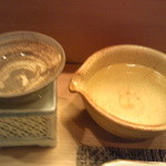 すし処 みや古分店 - 冷酒は陶器でサービス