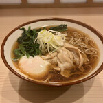 そばの神田 東一屋 - アサソバビンボー！　
      朝そば＋肉！