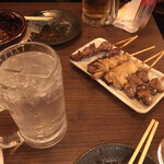 Yakitori Marukin - ハツ、ヤゲン軟骨、レバー と思う