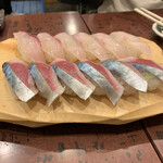 いなせ寿司 - シマアジ、生サバ