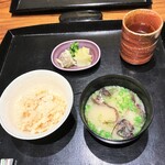 加賀屋別邸 松乃碧 - 蟹ご飯、岩のり粕汁、七尾はりはり漬け