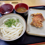 手打ちうどん ひさ枝 - つけカレーうどんと、とり竜田揚げ