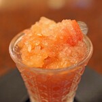 京都祇園 天ぷら八坂圓堂 - ルビーグレープフルーツのシャーベット