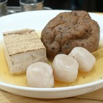 Hathor - 伊勢屋の焼き豆腐、伊勢屋のがんもどき、山形名物玉こん串