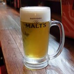 いかやき やまげん - モルツ生ビール