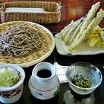 座敷そば たかあぜ - 「野菜天ぷらそば(特注)」\1300です