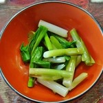 座敷そば たかあぜ - サービス品の山菜「アマドコロ」です（美味！）