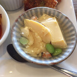 cafe nicori - 玉子豆腐 エビと枝豆のあんかけ