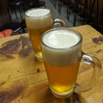 生ビール　スーパードライ　４６０円ｘ２杯