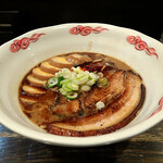 自己流ラーメン綿麺 - 黒トンコツ細麺