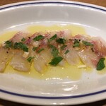 スガハラ - 愛媛産 平鱸 カルパッチョ（アップ）