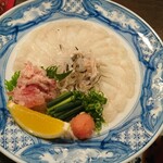 山海づくし勝也 - ふぐ＆かわはぎ刺し