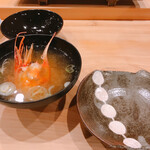 鮨 十兵衛 - ボタン海老の椀❤︎