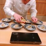 鮨 十兵衛 - 目の前で❤︎