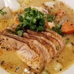 麺屋 六感堂 - 鮭の粕汁らーめん＋炙りサーモン