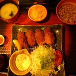 Ootoya - 広島産カキフライ定食(4個)¥970(ご飯少なめ¥20引き)