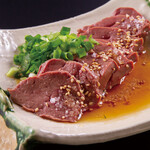 Body temperature cooking liver sashimi