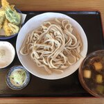 本手打ちうどん庄司 - ・炙り鴨汁うどん 小盛(400g) 950円
      ・えび天 野菜天 付 400円