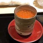 にい留 - 出汁茶碗蒸し、イクラのせ・・ちゃん無視の味わいもよく、美味。