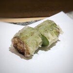 にい留 - グリーンアスパラガス（根元）・・先程よりもよく火を通して。