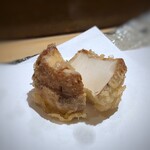 にい留 - ◆椎茸の軸・・通常メニューではなく番外編。お一人のリクエストで、揚げられた品。