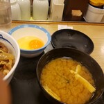 松屋 - 生卵&味噌汁