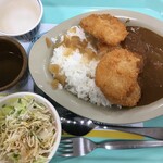 兵庫県立大学 神戸商科キャンパス 食堂 - カツカレーとミニサラダ