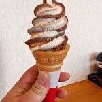 味わい処 湯樂 - ソフトクリーム（バニラ＆チョコレート）