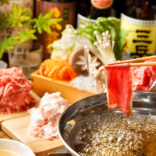 スタンダードコース 3h飲み放題付 厳選牛 銘柄豚しゃぶ食べ放題 全8品4500円 4000円 個室居酒屋新橋肉割烹 肉あかり 新橋駅前店 新橋 居酒屋 食べログ