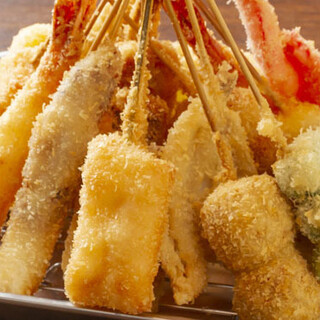 From standard to unusual ◎We offer kushikatsu with a crisp and light texture!