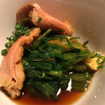 酒肴 新屋敷 - 鴨とセリのお浸し