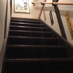 酒肴 新屋敷 - 限定個室へは急階段を登ります