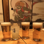 酒肴 新屋敷 - 生ビールとゆず酒ソーダ割り