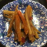 田舎うどんかあちゃん - ちょっと甘目の田舎風きんぴらごぼう。