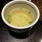 洋麺屋 五右衛門 - スパゲティーに付くスープ(H31.3.10撮影)