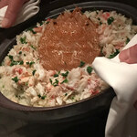 SECRETO - 炊き込みご飯、能登蟹、せり、いくら